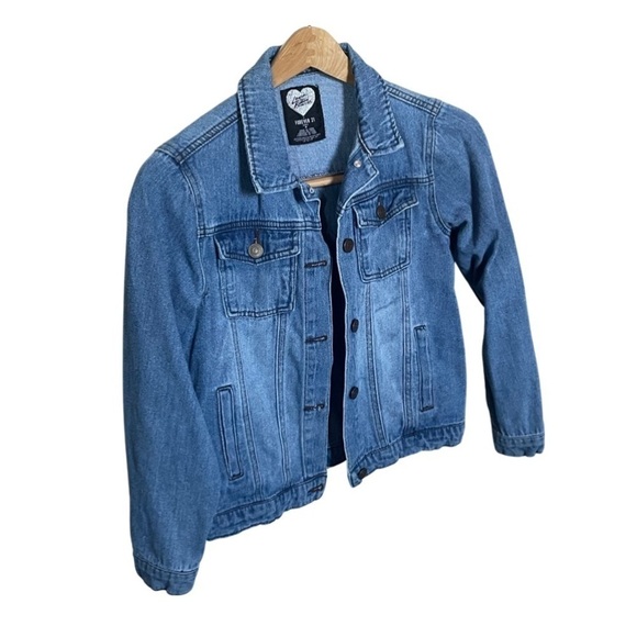 FOREVER 21 x LAZER KITTEN Got Me Pizza Classic Jean Jacket Girls Size 11/12. - Picture 5 of 16